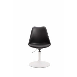 Lot de 4 chaises de salle à manger Maverick W en plastique noir