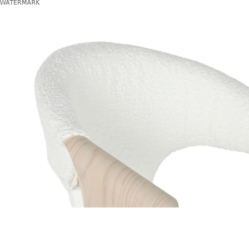 Chaise de Salle à Manger Home ESPRIT Blanc Polyester Bois 55,5 x 67,5 x 80,5 cm