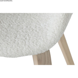 Chaise de Salle à Manger Home ESPRIT Blanc Polyester Bois 55,5 x 67,5 x 80,5 cm