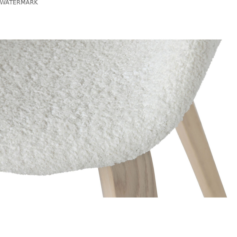 Chaise de Salle à Manger Home ESPRIT Blanc Polyester Bois 55,5 x 67,5 x 80,5 cm