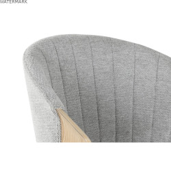 Chaise de Salle à Manger Home ESPRIT Gris Polyester Bois 60 x 57,5 x 79 cm