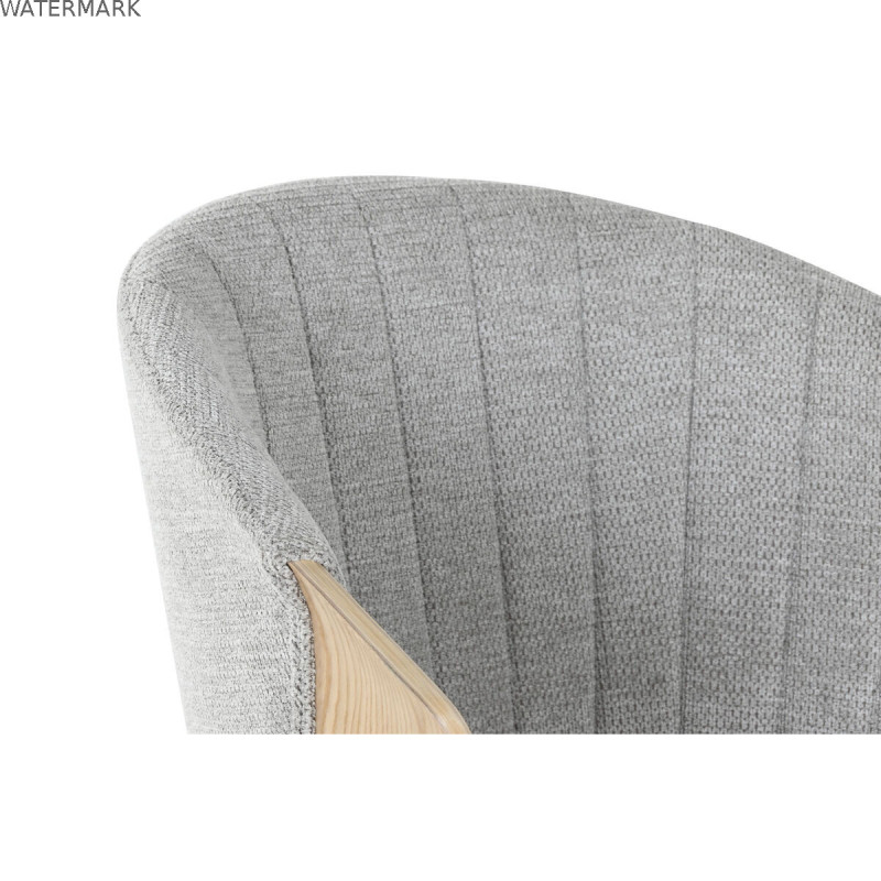 Chaise de Salle à Manger Home ESPRIT Gris Polyester Bois 60 x 57,5 x 79 cm