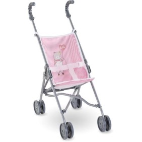 Accessoire poupon - COROLLE - Poussette canne rose pour poupon 30, 36 et 42cm - Des 3 ans