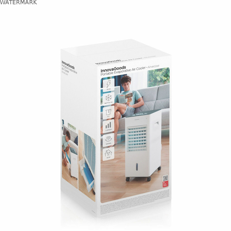 Climatiseur à Évaporation Portable Multifonction Airvecove InnovaGoods   65 W Blanc 5 L (Reconditionné A)