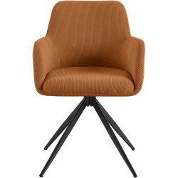 Chaise de salle à manger Olema Cord orange