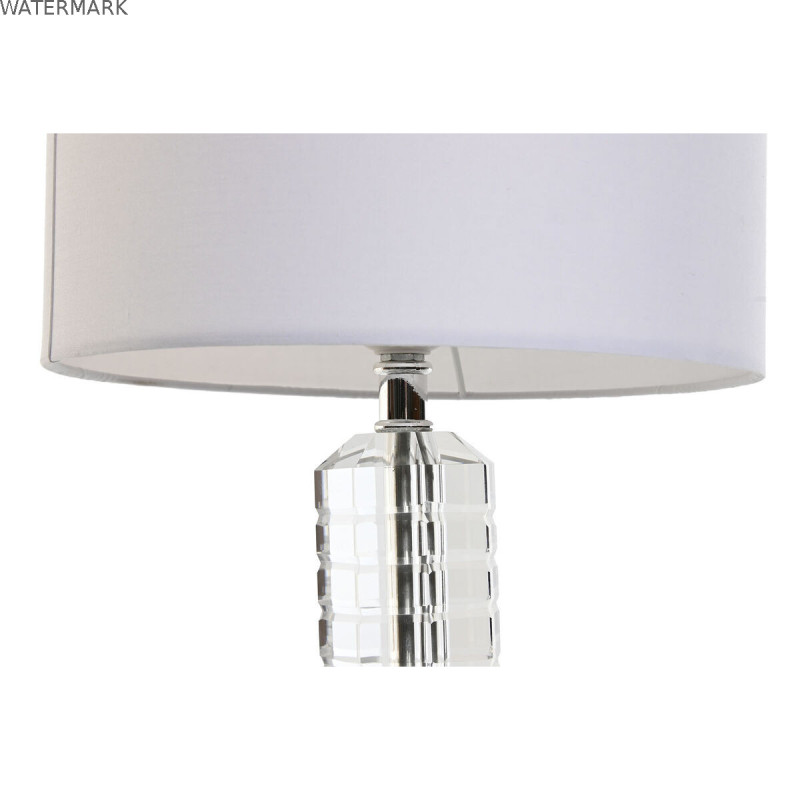 Lampe de bureau Home ESPRIT Blanc Verre 50 W 220 V 25 x 25 x 42 cm