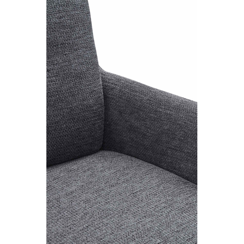 Lot de 2 chaises de salle à manger Pickett en tissu gris foncé