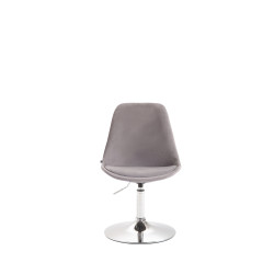 Chaise de salle à manger Maverick en velours gris chrome