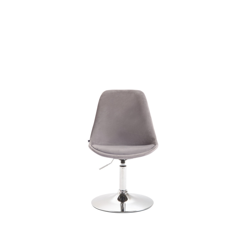 Chaise de salle à manger Maverick en velours gris chrome
