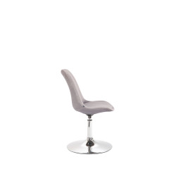 Chaise de salle à manger Maverick en velours gris chrome