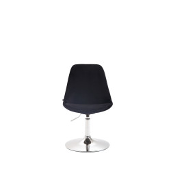 Chaise de salle à manger Maverick en velours chromé noir