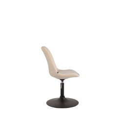 Chaise de salle à manger Maverick en velours noir crème