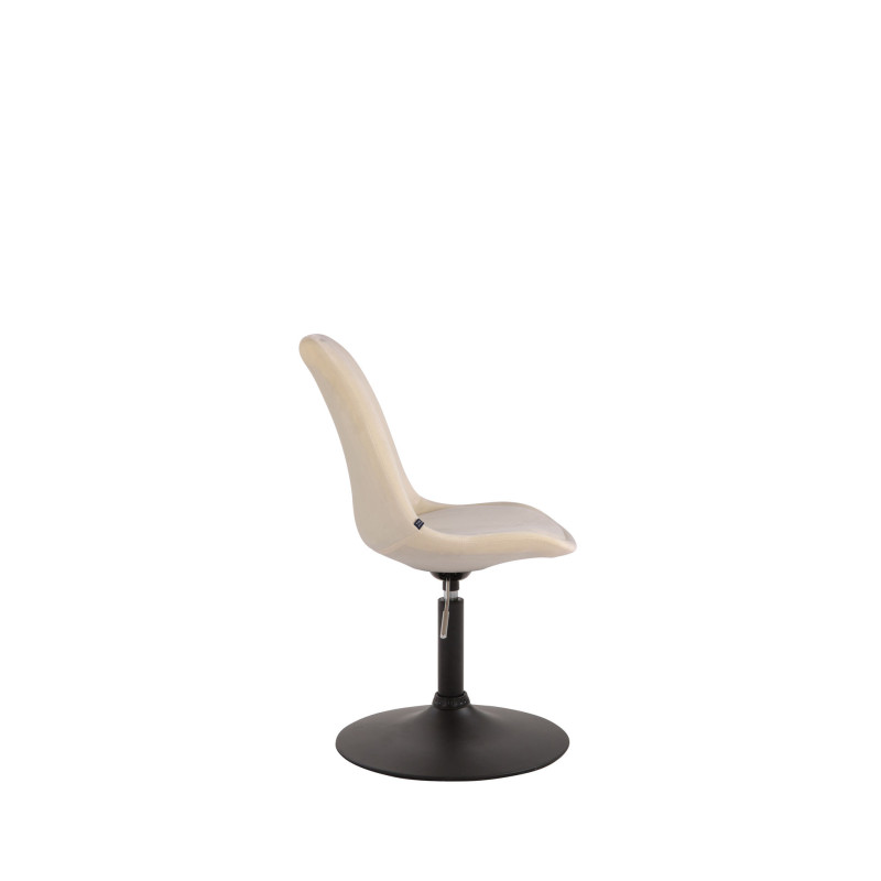 Chaise de salle à manger Maverick en velours noir crème