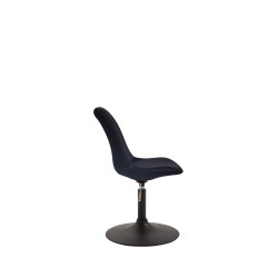 Chaise de salle à manger Maverick en velours noir