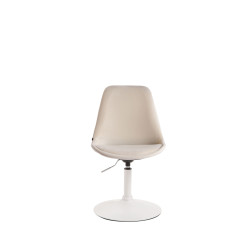 Chaise de salle à manger Maverick en velours blanc crème