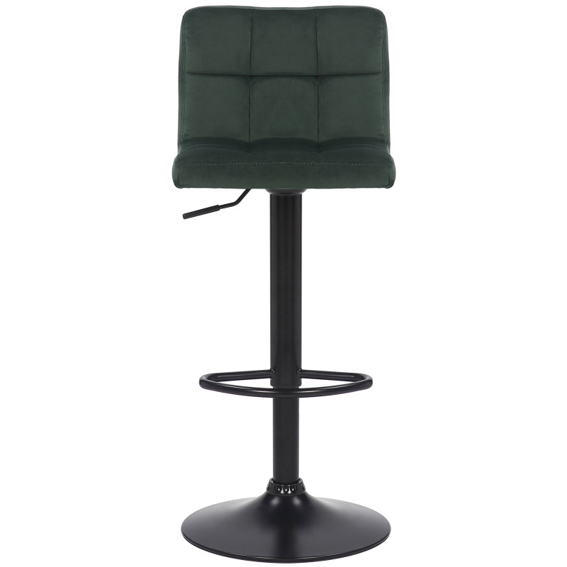 Lot de 2 tabourets de bar Feni en velours vert