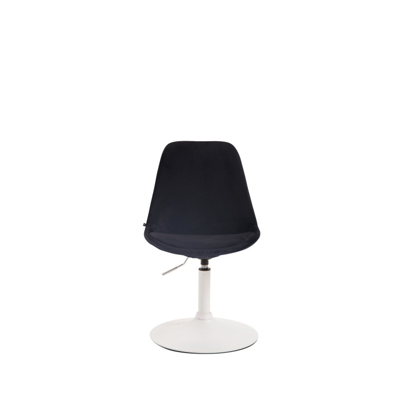 Chaise de salle à manger Maverick en velours blanc noir