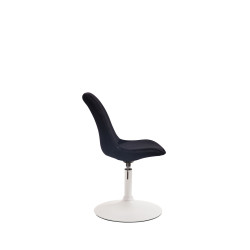 Chaise de salle à manger Maverick en velours blanc noir