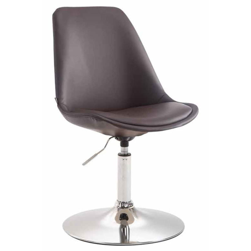 Lot de 4 chaises de salle à manger Maverick C en similicuir marron