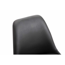 Lot de 4 chaises de salle à manger Maverick C similicuir noir