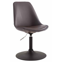 Lot de 4 chaises de salle à manger Maverick B similicuir marron