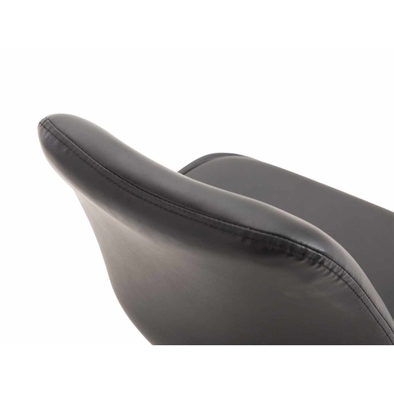 Lot de 4 chaises de salle à manger Maverick B similicuir noir
