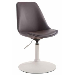 Lot de 4 chaises de salle à manger Maverick W similicuir marron