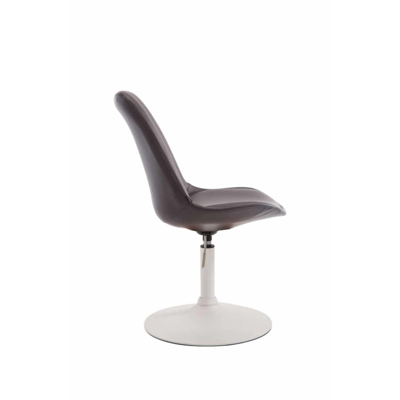 Lot de 4 chaises de salle à manger Maverick W similicuir marron