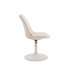 Lot de 4 chaises de salle à manger Maverick W similicuir crème