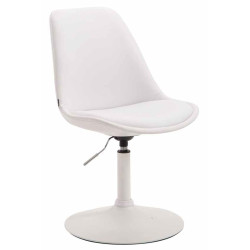 Lot de 4 chaises de salle à manger Maverick W similicuir blanc