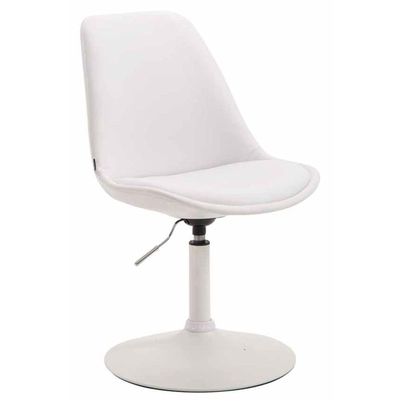 Lot de 4 chaises de salle à manger Maverick W similicuir blanc