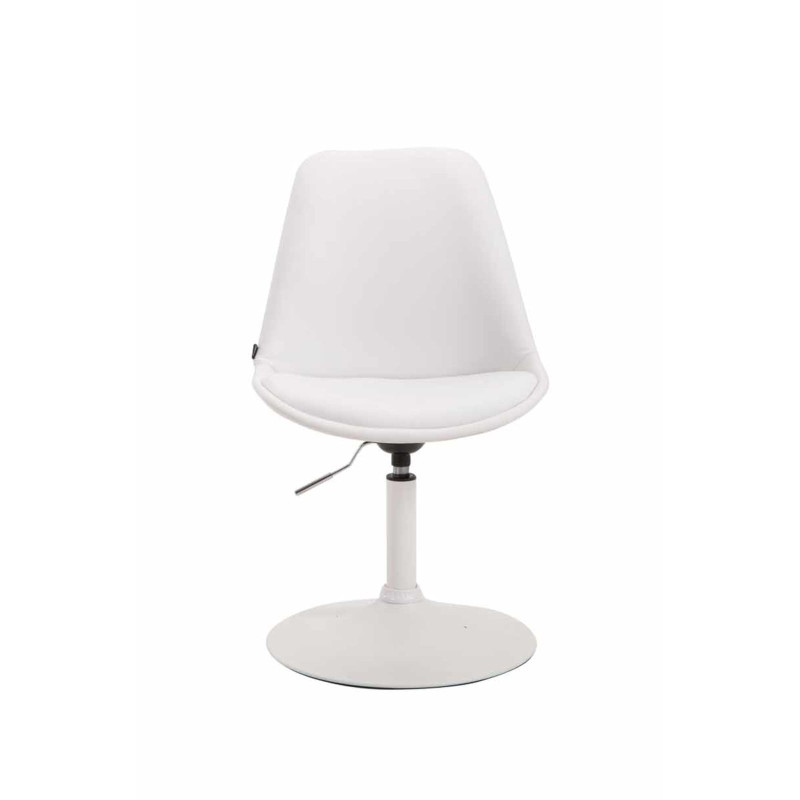 Lot de 4 chaises de salle à manger Maverick W similicuir blanc