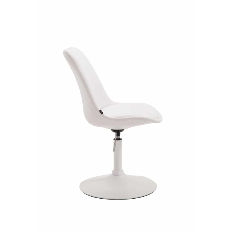Lot de 4 chaises de salle à manger Maverick W similicuir blanc