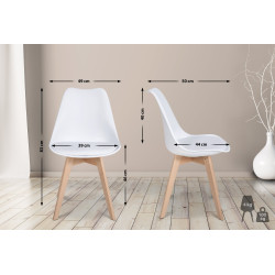 Ensemble de 6 chaises de salle à manger blanches Ramsey