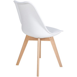 Ensemble de 6 chaises de salle à manger blanches Ramsey