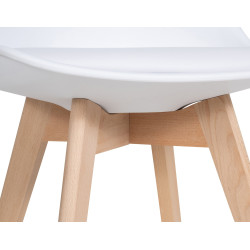 Ensemble de 6 chaises de salle à manger blanches Ramsey