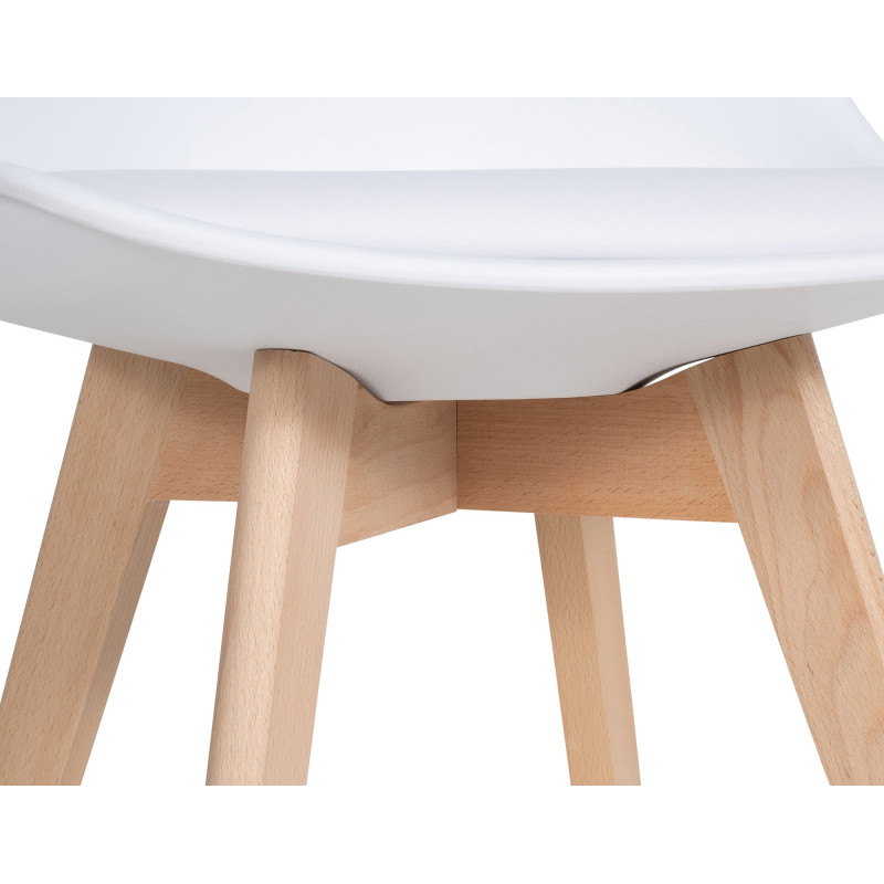 Ensemble de 6 chaises de salle à manger blanches Ramsey