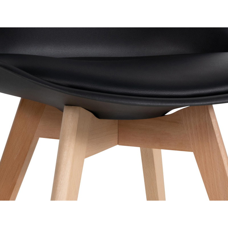 Ensemble de 6 chaises de salle à manger Ramsey en noir