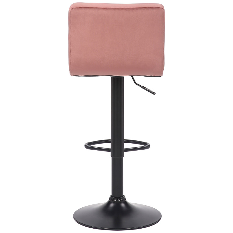 Ensemble de 2 tabourets de bar Feni en velours rose