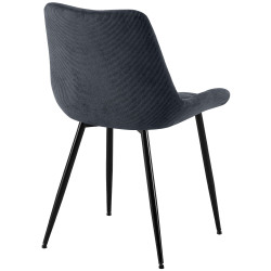 Chaise de salle à manger Sardna Cord noir