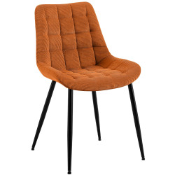 Chaise de salle à manger Sardna Cord orange