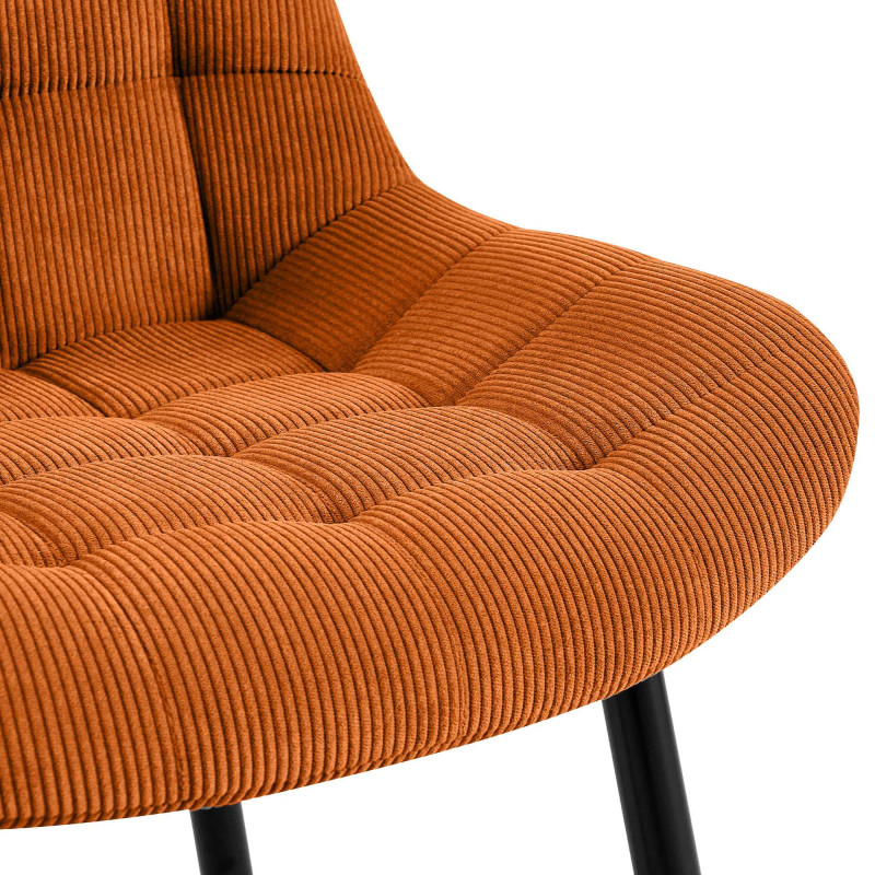 Chaise de salle à manger Sardna Cord orange