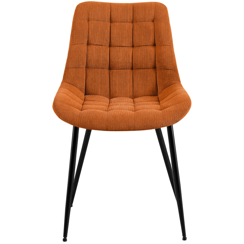 Chaise de salle à manger Sardna Cord orange