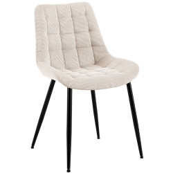 Chaise de salle à manger Sardna Cord crème