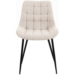 Chaise de salle à manger Sardna Cord crème