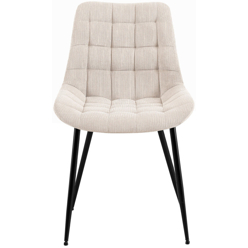 Chaise de salle à manger Sardna Cord crème
