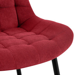 Chaise de salle à manger Sardna Cord bordeaux