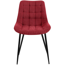 Chaise de salle à manger Sardna Cord bordeaux