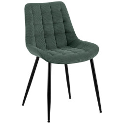 Chaise de salle à manger Sardna Cord vert