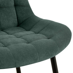 Chaise de salle à manger Sardna Cord vert